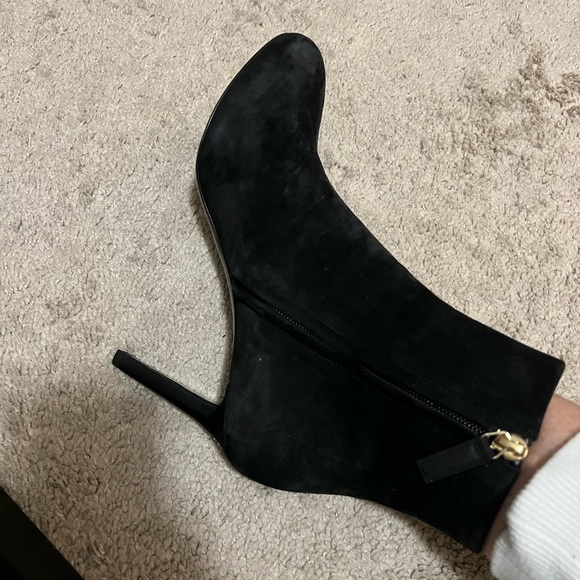 Chanel black suede boots w: box size 8.5 - Picture 10 of 12